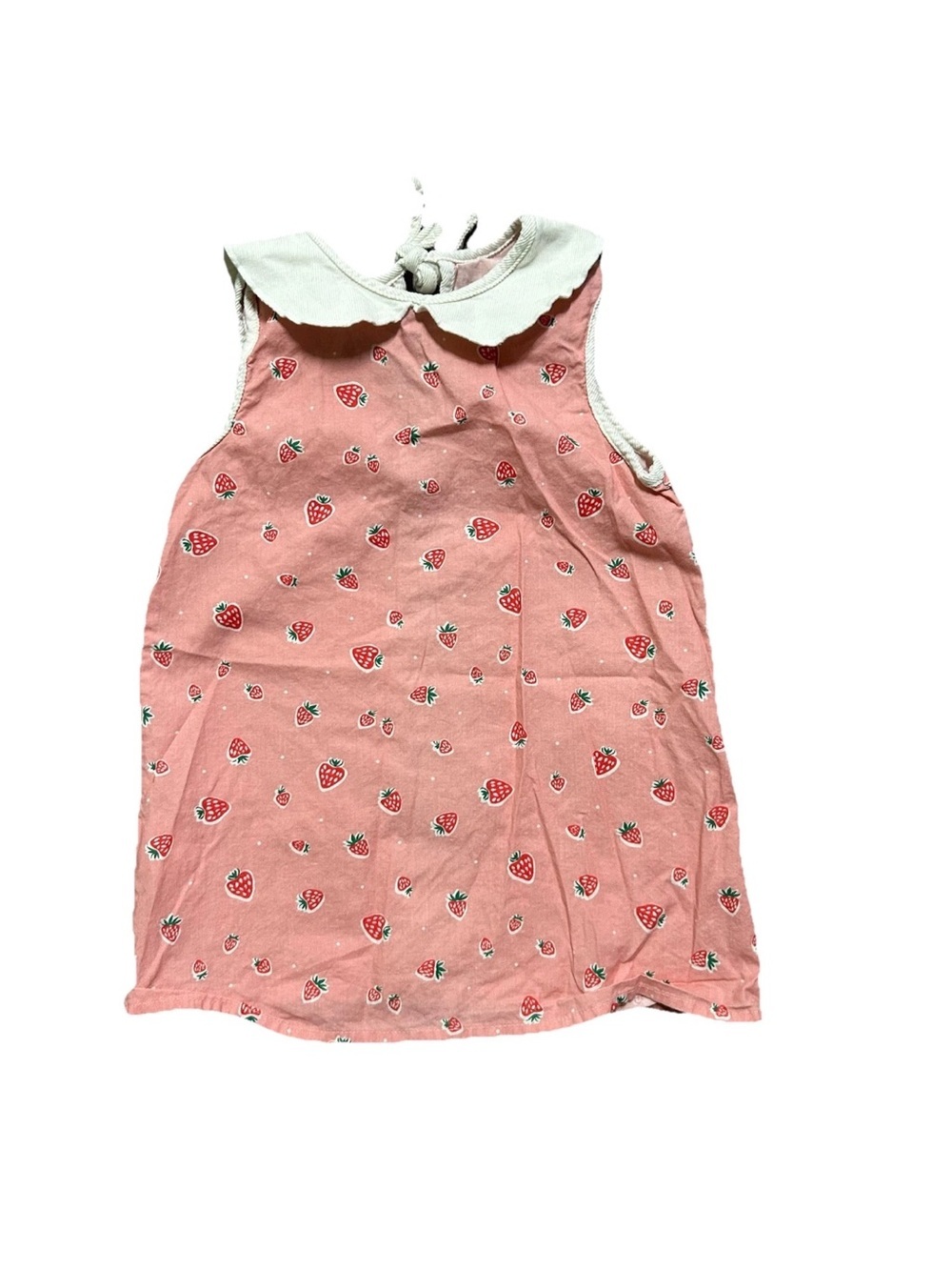 Toddler Girl Magic Balloon Pink Tank Top Dress Strawberries Summer Size 2T